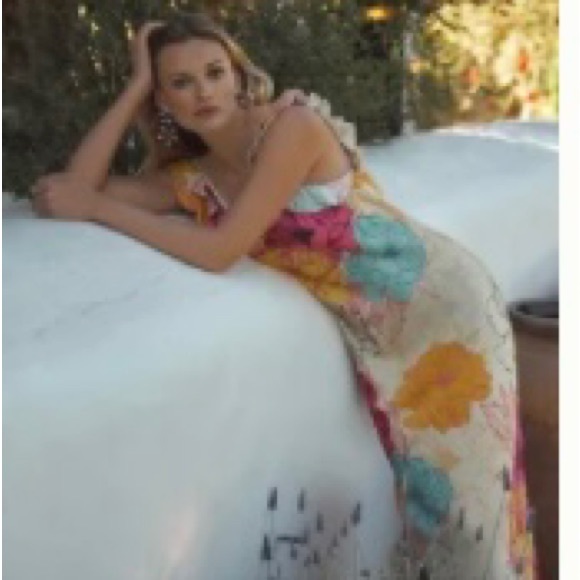 Ruffled Floral Maxi Dress - Picture 2 of 16